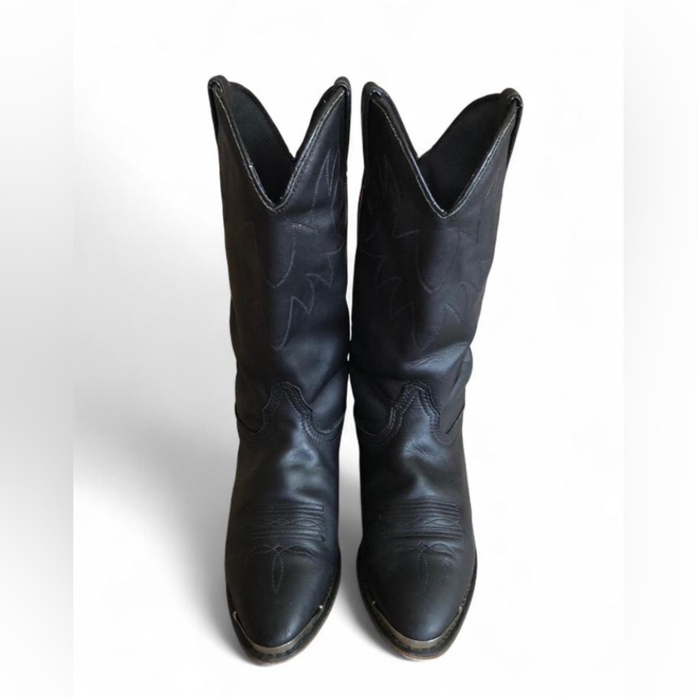 DURANGO Womens Size 8 M Black Leather Cowboy Western Boots - Picture 3 of 11